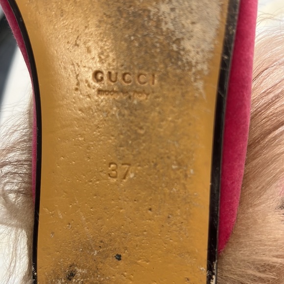 Gucci Velvet Princetown with Fur 37 - Picture 8 of 11